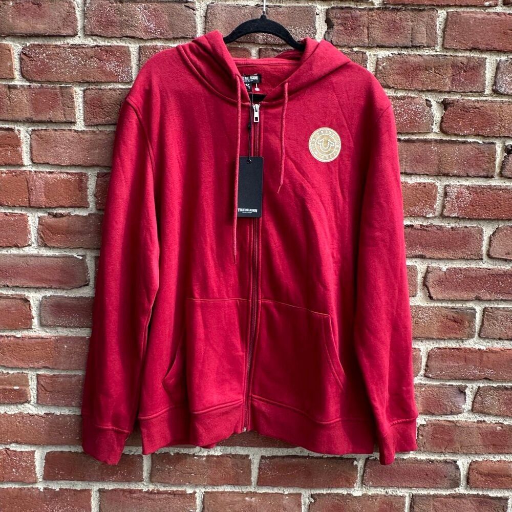 True Religion $120 College Graphic Full Zip Hoodie XL NEW